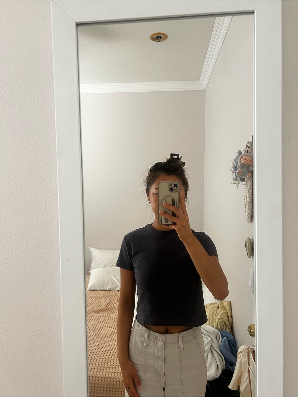 BDG Grey Short Sleeve Crop Tee